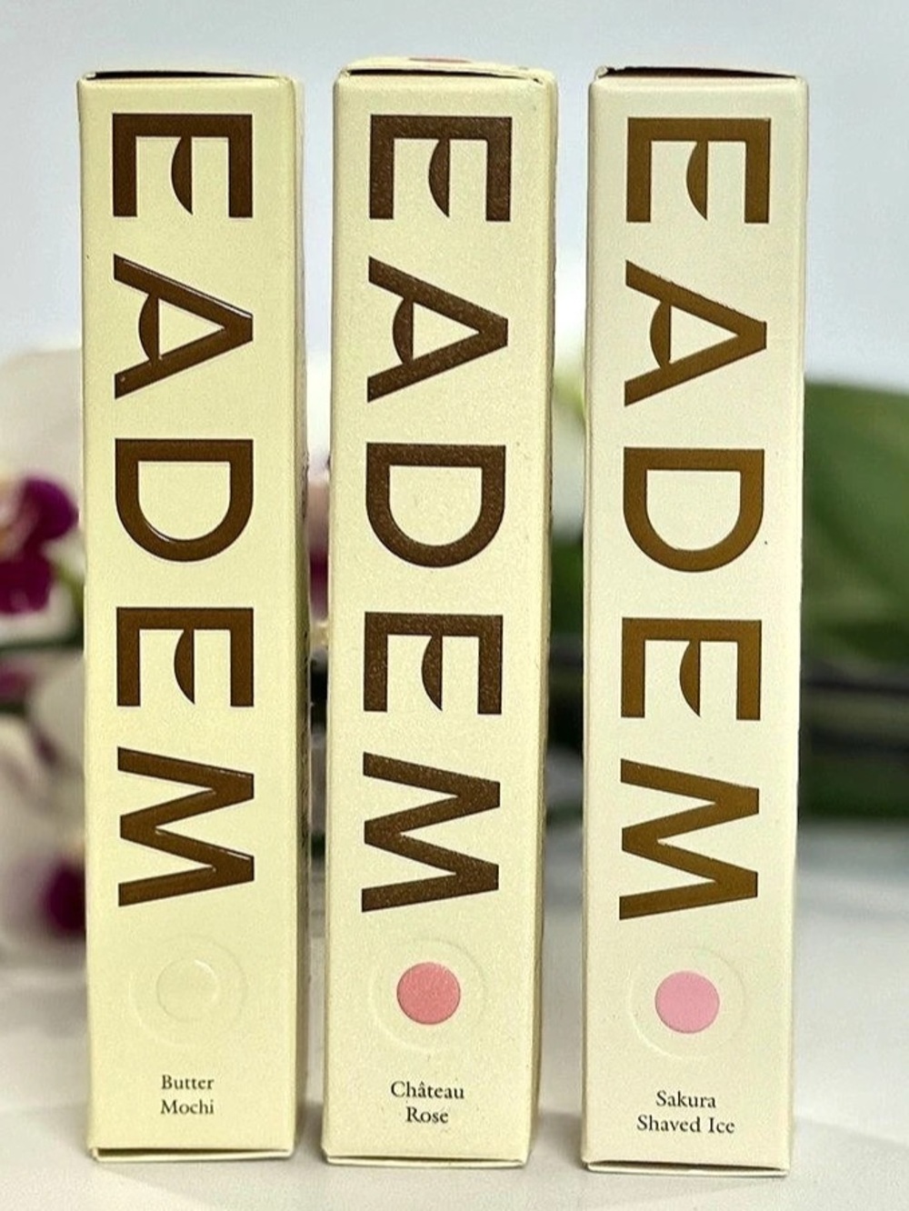 EADEM Le Chouchou Lip Softening Balm Trio Butter Mochi Chateau Rose Sakura NEW